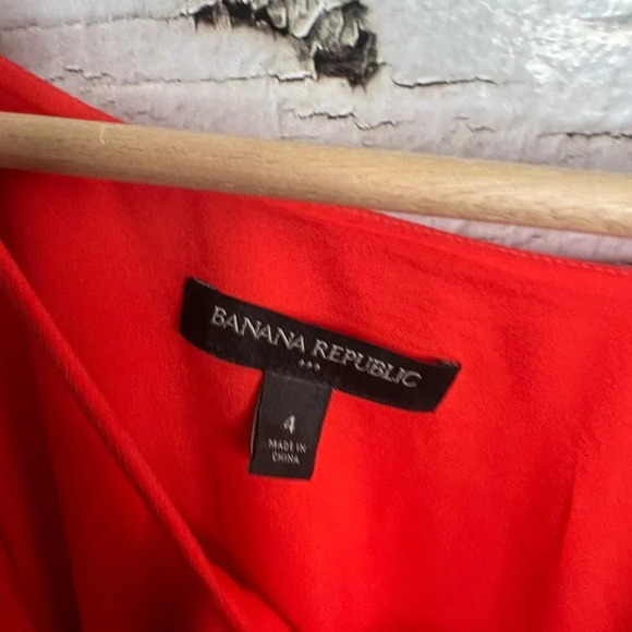 Banana republic dress size 4 orange  red - Picture 5 of 9
